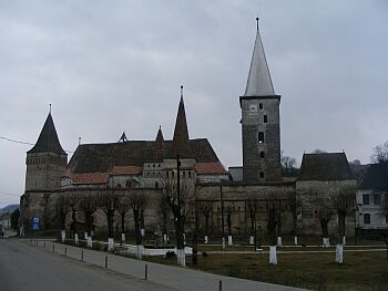Meschen, mittelalterliche Festung versteckt im Herzen von Siebenbürgen