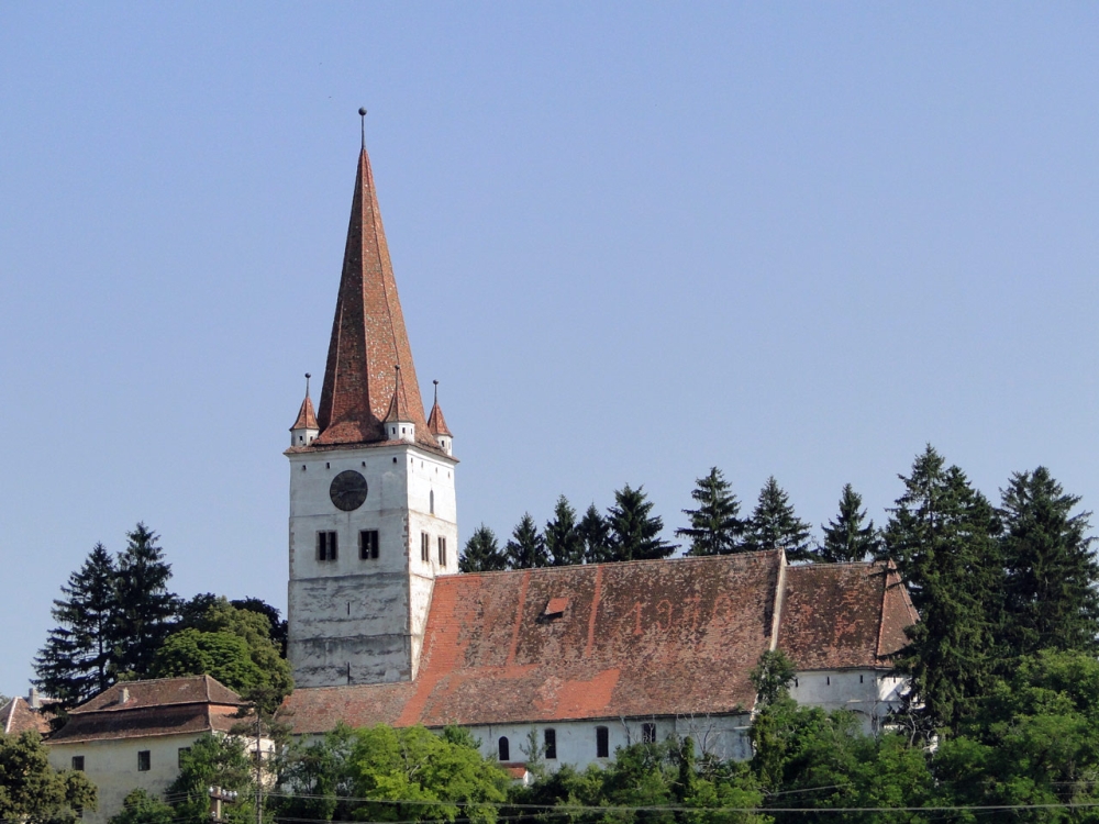 Die Wehrkirche in Großschenk, eine Basilika die einzigartig in Siebenbürgen ist